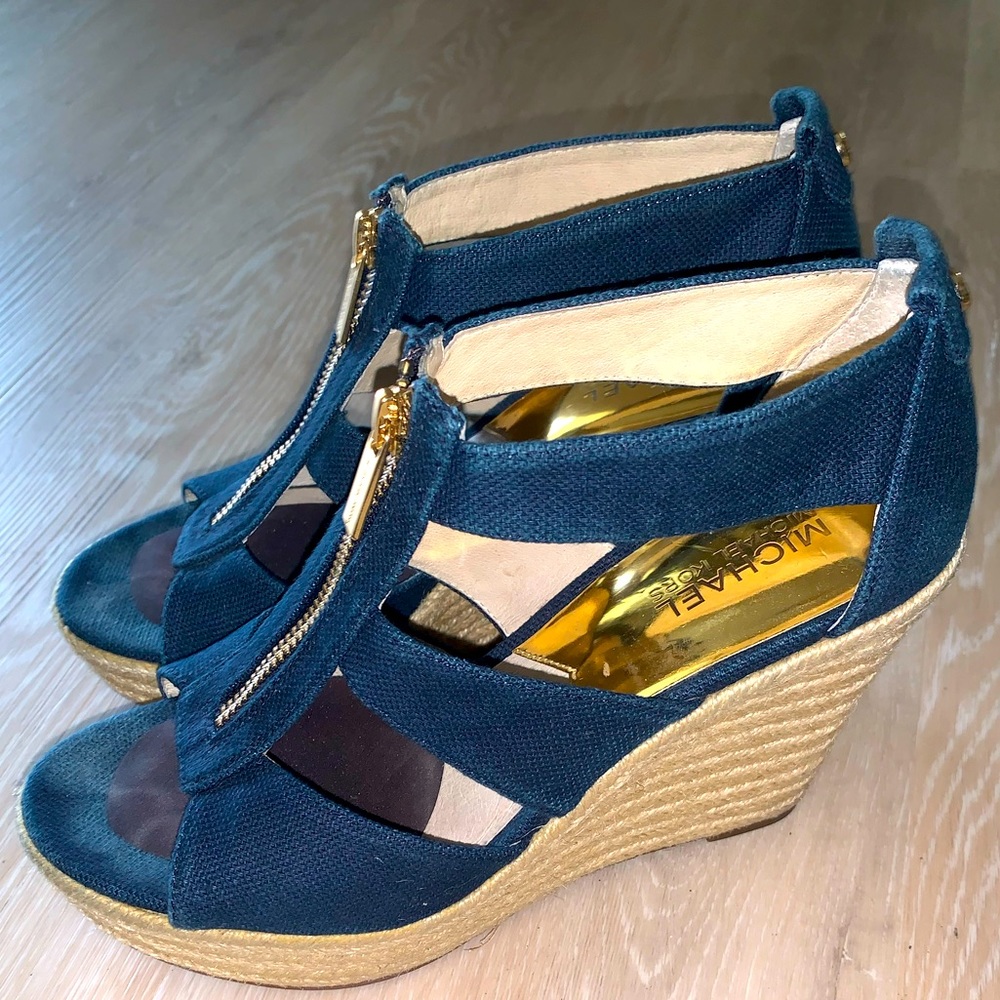 MICHAEL Michael Kors Damita Canvas Wedges